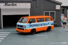 Master 1/64 VW T3 Multivan 1985 Van Porsche B32 Gulf Diecast Toys Car Model Gift