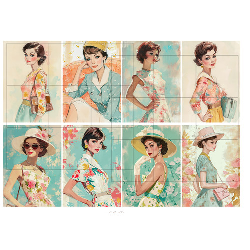 Vintage 60s women cut peel - &,