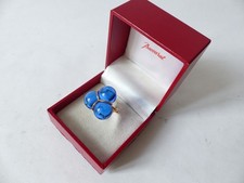 BACCARAT Bague Trio cristal saphir or 18K T55 (28100)