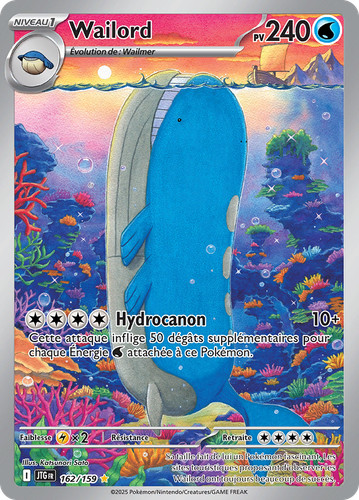 Carte pokémon wailord - carte, 162/159