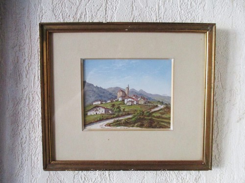 Superbe ancienne aquarelle