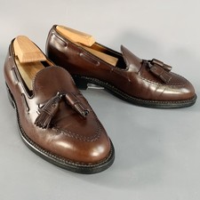 Mocassin Loafer En Cuir Marron Foncé Taille 7 Alden