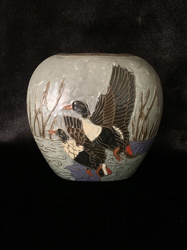 Ancien vase motif canards - vase,