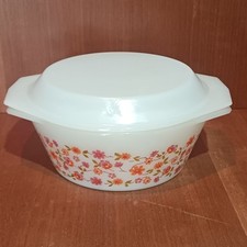 Cocotte Arcopal Modèle Scania, Marmite Avec Couvercle En Verre Blanc, Vintage