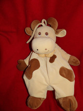 DOUDOU PELUCHE RANGE PYJAMA VACHE BEIGE MARRON PRISCILLA LARSEN