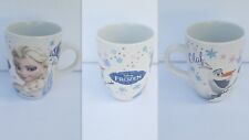 SUPERBE MUG WALT DISNEY "  LA REINE DES NEIGE " ELSA ET OLAF  11 cm TBE