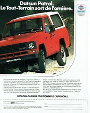 Publicité Advertising 120 1981 Nissan  Datsun Patrol tout-terrain 4x4 