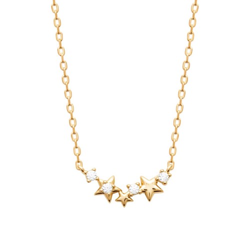 Collier etoiles zirconium - collier,