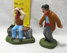 Santons Provencaux - Crèche Provençale, 2 joueurs de pétanque - Dilandro -