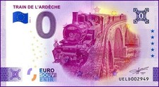 UELD / TRAIN DE L'ARDECHE / BILLET 0 € / NULL EURO-SCHEIN / 0 € 2024-1
