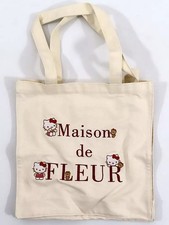 Hello Kitty (Ivoire) Square Tote Bag Maison de FLEUR x Sanrio 37x36x12cm
