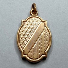 Coat of arms. Antique Gold Plating Pendant. Medal for chain watch.