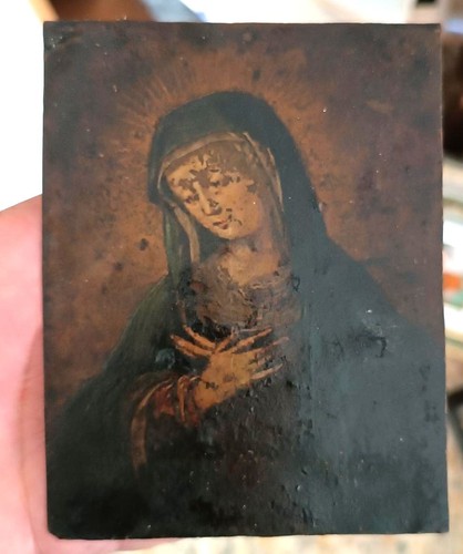 Peinture ancienne sur cuivre
