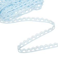 Blue Lace Trim Ribbon, 0.35" x