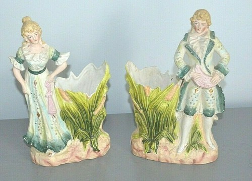 Paire figurine biscuit couple - figurine,