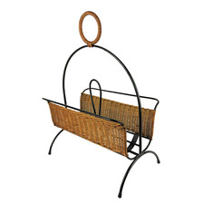 Porte revues rotin et métal 1960, no_Matégot_Hitier_Sognot_Royère