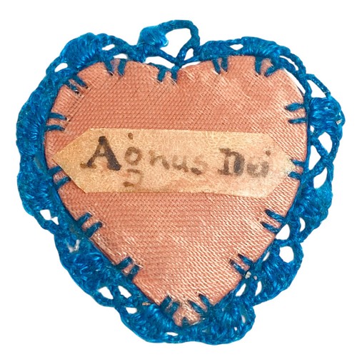 Ancien reliquaire cœur agnus - reliquaire,