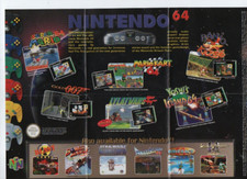 Rarissime POSTER COULEUR OFFICIEL NINTENDO GAME BOY ET NINTENDO 64