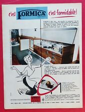 Publicité presse: Meuble Cuisine FORMICA Vêtements Mode WEILL ill JOFFRE 1955