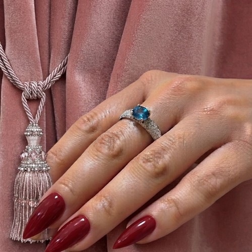 Bague sertie métal - , argenté