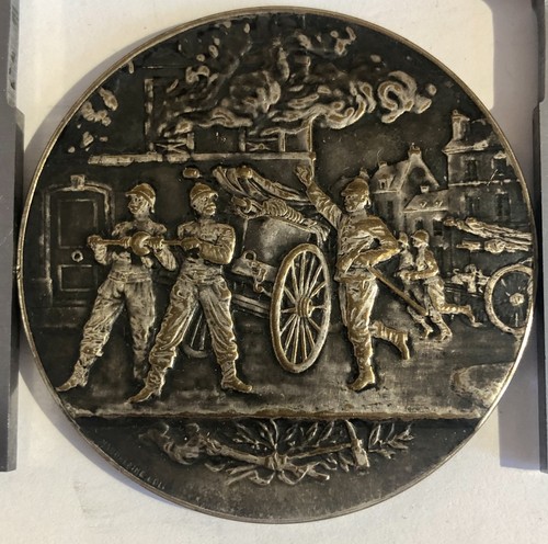 Médaille bronze argentée - en,