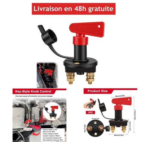 Coupe circuit batterie 24v - coupe,