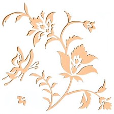 POCHOIR PLASTIQUE 13*13cm : fleur (31)