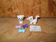#2823# LEGO FRIENDS ANIMAUX LOT 2 FIGURINES CHATS BLANC AVEC ACCESSOIRES