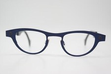 Lunettes Theo Belgium fifteen 752 TITANIUM Bleu Braun Ovale Monture Neuf