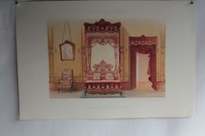 Estampe Décoration intérieure Lit rideau baroque G. Rémon (69951)