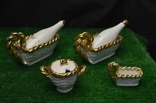 ANCIEN SERVICE A CONDIMENT HUILE VINAIGRE MOUTARDIER SALIÈRE 