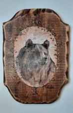 tableau peinture ours vache