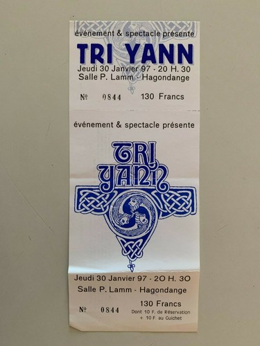 Ticket concert tri - tri, yann