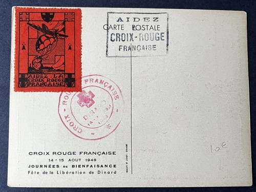 Cpa vignette croix rouge - cpa,