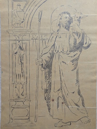 Dessin lavis xixème siècle - dessin,,