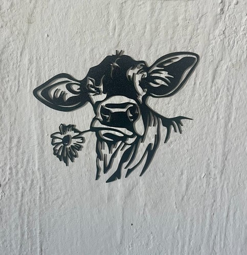 Décoration murale vache fleur - vache,