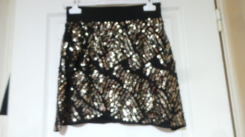 Jupe courte noir strass doré - jupe,