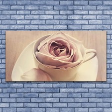 Impression sur verre Image Tableau 140x70 Art Tasse Rose