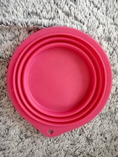 Gamelle Pliable Portable Bol en Silicone S Rouge pour Chien Chat