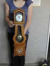Clock Chime Longcase  Musical horloge retro vintage pendule polychromatic wood 