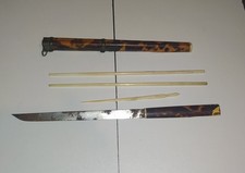 Ancien Nécessaire de Voyage - Couteau, baguettes, Etui JAPON XIXème