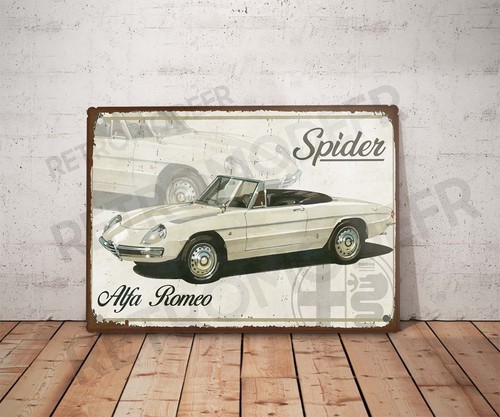 Plaque métal vintage alfa