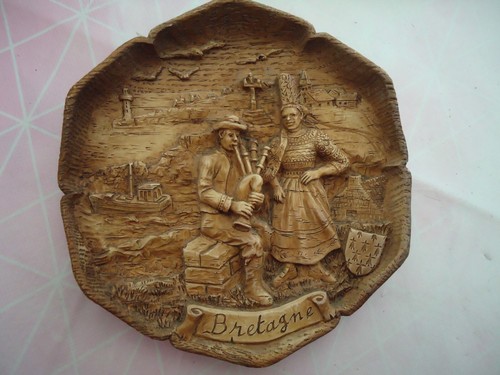 Assiette ancienne bois - ,