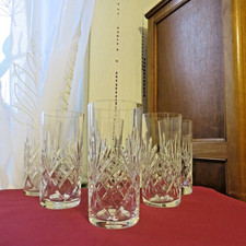 6 verres orangeade  en cristal