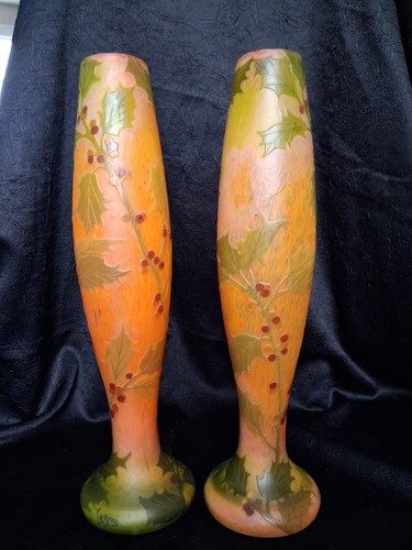 Paire vases legras - de,