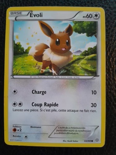 Carte pokémon evoli xy - pokémon, 63/98