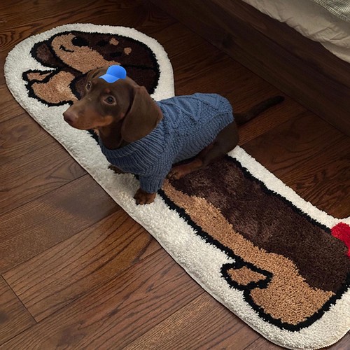 Tapis teckel adorable - teckel,