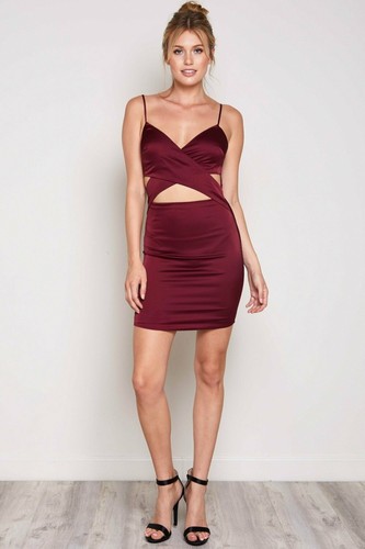 Poppy satin cut off - satin,