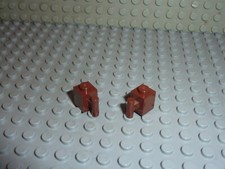 2 x LEGO RedBrown Brick 1x1 with Handle 2921 Set 10144/6243/7199/10194/7570/7258