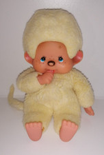 Rare Kiki Jaune Clair ajena yeux bleus Made France Ajena Monchhichi +/- 18cm